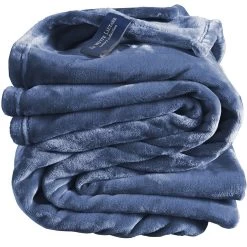 De Witte Lietaer Fleece Plaid Cosy - 150 X 200 Cm - Blue Indigo