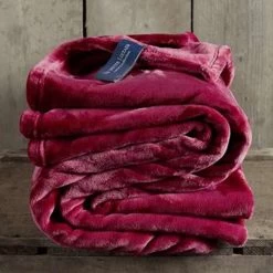 De Witte Lietaer Fleece Plaid Cosy - 150 X 200 Cm - Beet Red -Bedbekleding schommelt. 1866921773 0102