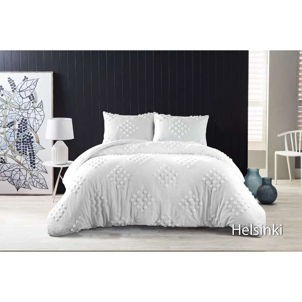 Papillon Deluxe+ Dekbedovertrek Helsinki - 240x200/220 Cm - Wit 2 Papillon Deluxe+ Dekbedovertrek Helsinki - 240x200/220 Cm - Wit - Afbeelding 2