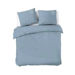 Dindi Home - Dekbedovertrek Plain Beauty - 200x220 Cm - Blauw