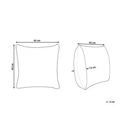 Beliani Sierkussen SEBES - Beige Fluweel -Bedbekleding schommelt. 2057c8bfe94b4c8babb8c6e3a6f27ba7