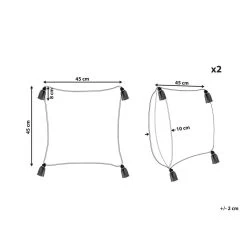 Beliani Sierkussen EUPHORBIA - Beige Katoen -Bedbekleding schommelt. 239babf2dca5429ab5c21f4ff1204041