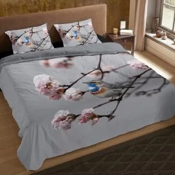 Pure Dekbedovertrek Vogel Blauwborst-2-persoons (200 X 200/220 Cm) -Bedbekleding schommelt. 270a851ae39141d5a1b853d3a580513b