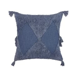 Beliani Sierkussen AVIUM - Blauw Katoen 7 Beliani Sierkussen AVIUM - Blauw Katoen -Bedbekleding schommelt. 28a44fa90aed4ee596f1380e1ff23f07