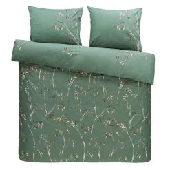 Comfort Dekbedovertrek Muriel - Groen - 200x200/220 Cm -Bedbekleding schommelt. 31104676 0102