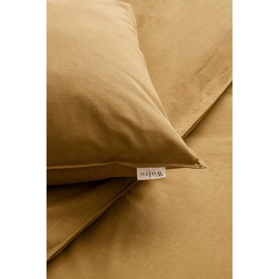 Walra Dekbedovertrek Vintage Cotton - Mosterd - 240x200/220 Cm 2 Walra Dekbedovertrek Vintage Cotton - Mosterd - 240x200/220 Cm - Afbeelding 2