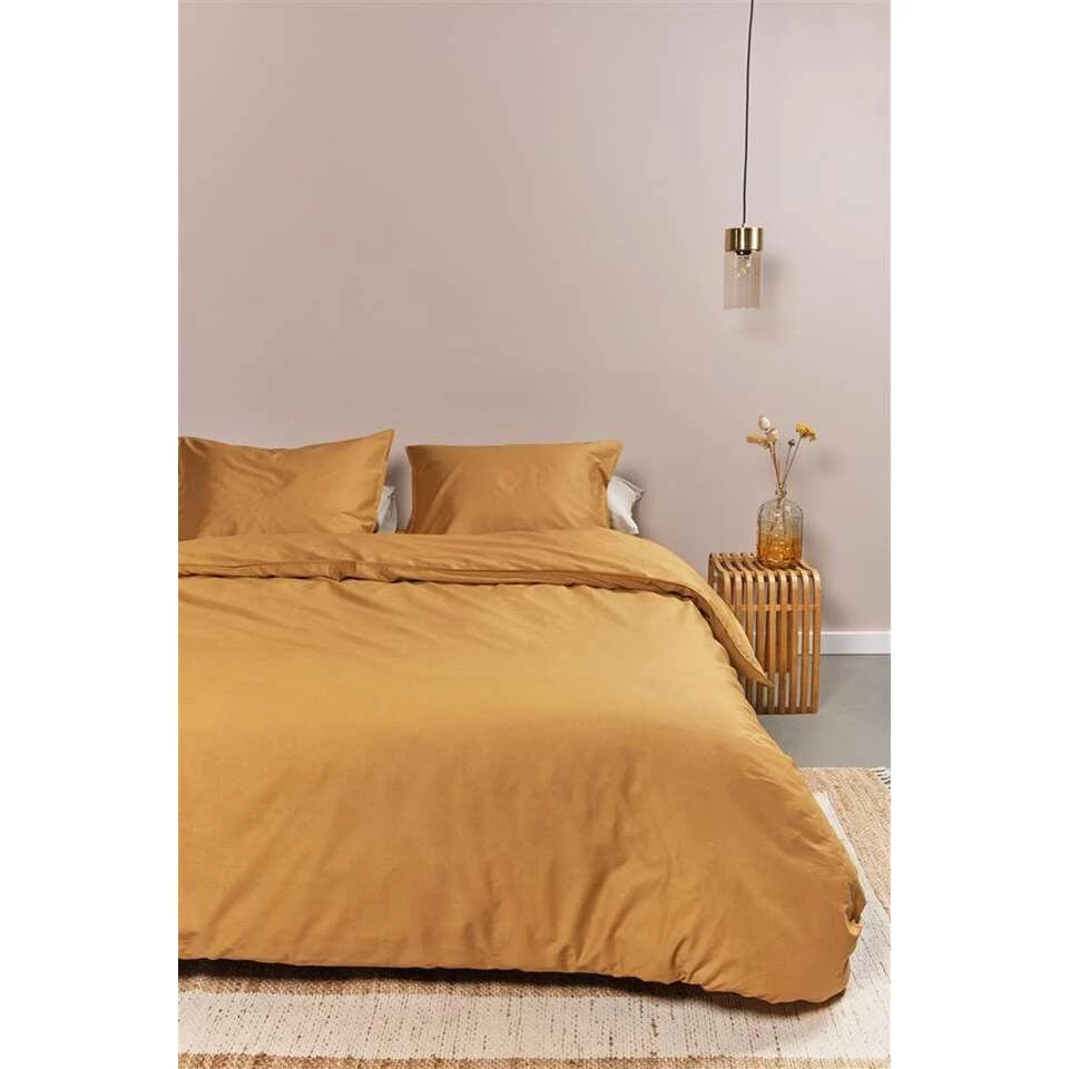 Ambiante Dekbedovertrek Katoen - Oker - 140x200/220 Cm 2 Ambiante Dekbedovertrek Katoen - Oker - 140x200/220 Cm - Afbeelding 2