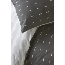 Walra Dekbedovertrek More Dashes - Antraciet - 240x200/220 Cm -Bedbekleding schommelt. 31105586 0002