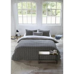 Walra Dekbedovertrek More Dashes - Antraciet - 240x200/220 Cm -Bedbekleding schommelt. 31105586 0003