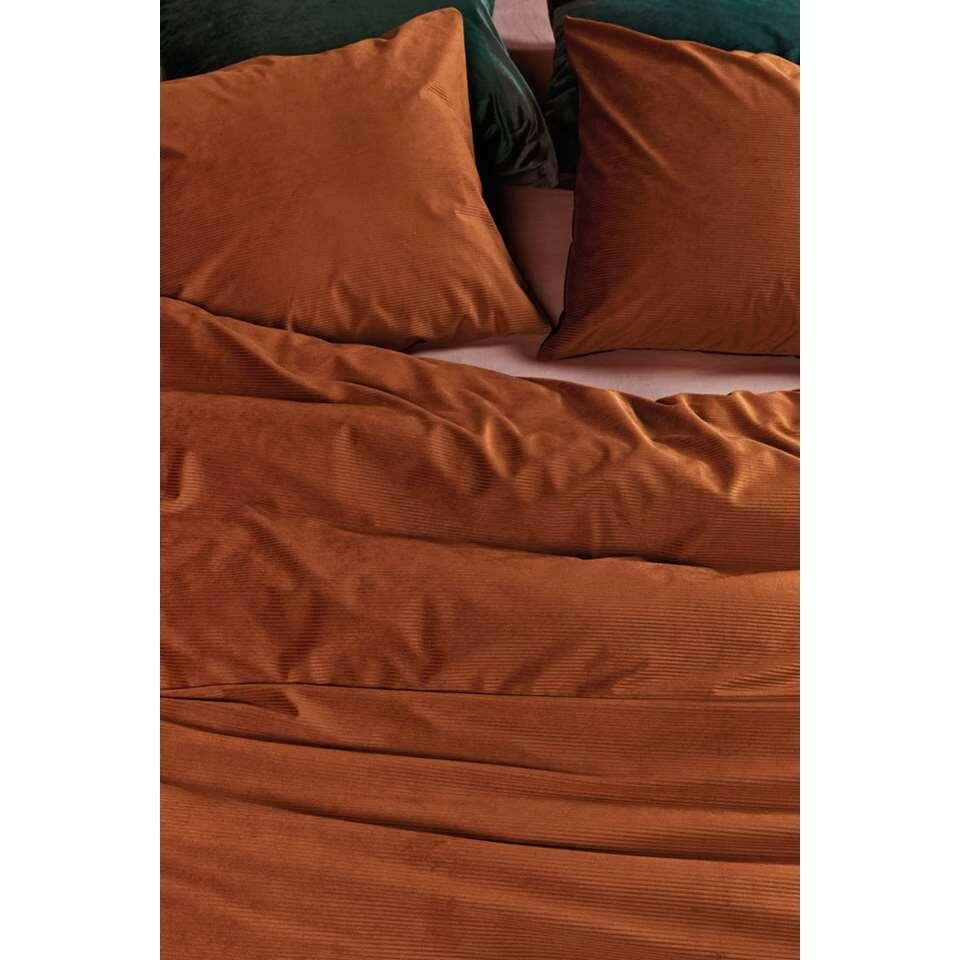 At Home By Beddinghouse Dekbedovertrek Cosy Corduroy - Terra - 140x200/220 Cm 2 At Home By Beddinghouse Dekbedovertrek Cosy Corduroy - Terra - 140x200/220 Cm - Afbeelding 2