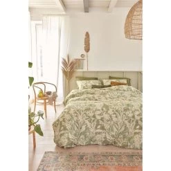 Ariadne At Home Dekbedovertrek Botanical - Groen - 140x200/220 Cm -Bedbekleding schommelt. 31105770 9050