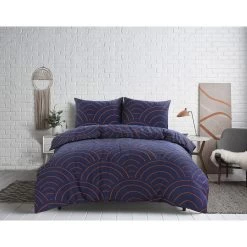 Comfort Dekbedovertrek Sendai Grafisch - Blauw/caramel - 140x200/220 Cm 5 Comfort Dekbedovertrek Sendai Grafisch - Blauw/caramel - 140x200/220 Cm -Bedbekleding schommelt. 31105992 9050