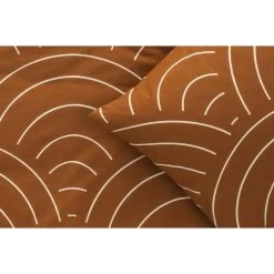 Comfort Dekbedovertrek Sendai Grafisch - Caramel - 200x200/220 Cm -Bedbekleding schommelt. 31105996 9000