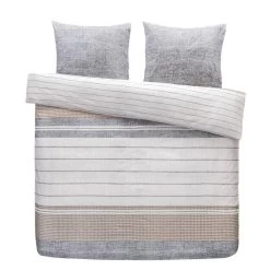 Comfort Dekbedovertrek Finch Strepen - Taupe - 200x200/220 Cm