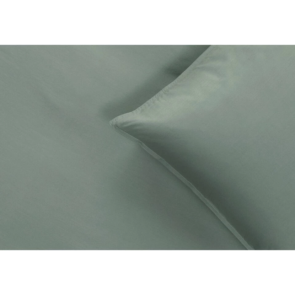 Comfort Dekbedovertrek Jorrit Effen - Groen - 140x200/220 Cm 2 Comfort Dekbedovertrek Jorrit Effen - Groen - 140x200/220 Cm - Afbeelding 2