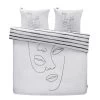 Dindi Home Dekbedovertrek Tender Tattoo Grafisch - Wit - 200x200/220 Cm