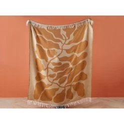 Beliani Plaid BANGRE - Oranje Acryl, Polyester -Bedbekleding schommelt. 32aa61a08ab84caba259271d340ca45e