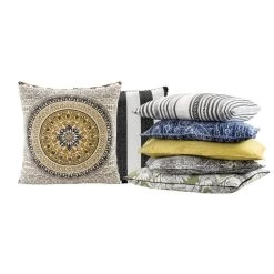 Woonkussen Fatima - Oker - 60x60 Cm 7 Woonkussen Fatima - Oker - 60x60 Cm -Bedbekleding schommelt. 34101839 4050