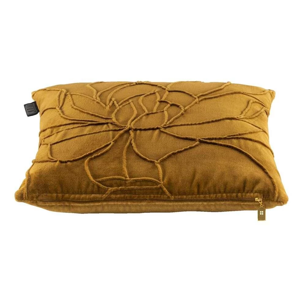 Sierkussen Thalia Kaat - Oker - 43x43 Cm 2 Sierkussen Thalia Kaat - Oker - 43x43 Cm - Afbeelding 2