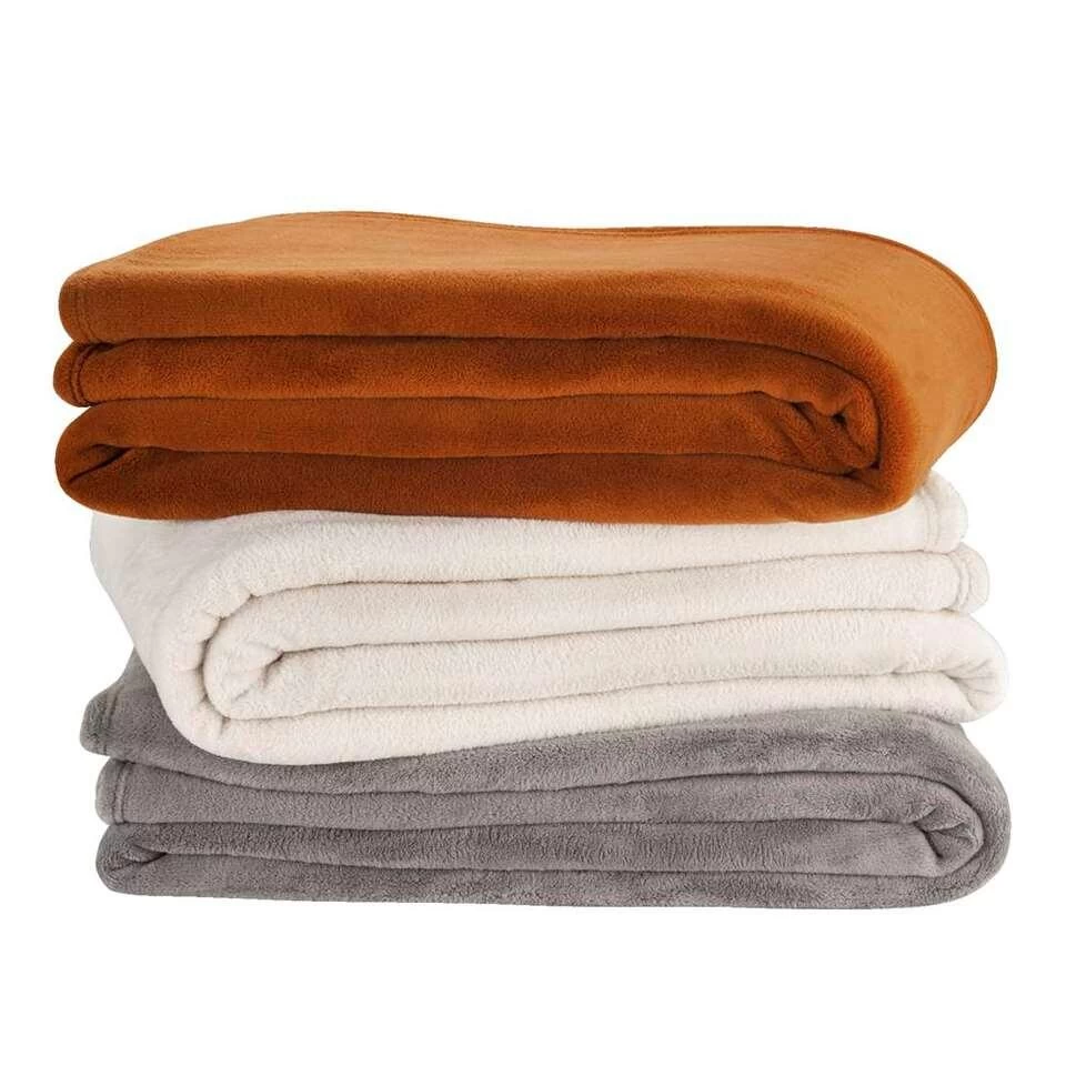 Plaid Niek XXL - Caramel - 240x220 Cm 2 Plaid Niek XXL - Caramel - 240x220 Cm - Afbeelding 2