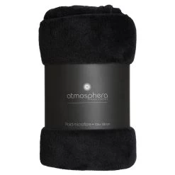 Atmosphera Plaid - Zwart - Polyester - 125 X 150 Cm -Bedbekleding schommelt. 37c737bfe5e04f0cba8c30a84fc37f94