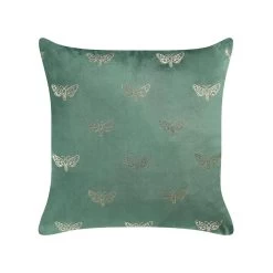 Beliani Sierkussen YUZURI - Groen Fluweel -Bedbekleding schommelt. 3ba6924e82624eb796c68f0db90e6568