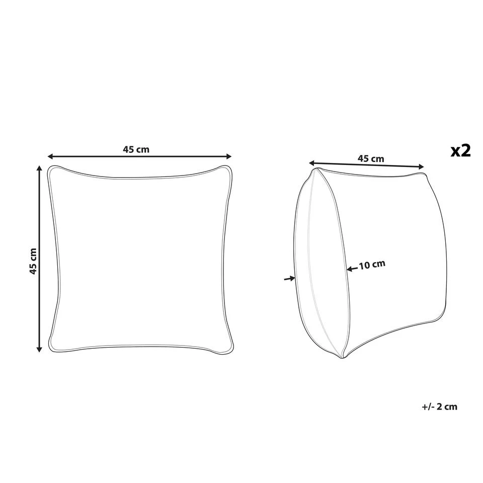 Beliani Sierkussen TALINUM - Blauw Fluweel 3 Beliani Sierkussen TALINUM - Blauw Fluweel - Afbeelding 3