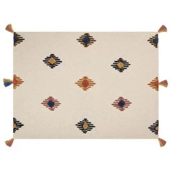 Beliani Plaid MUNGER - Multicolor Katoen -Bedbekleding schommelt. 452c58cebf6f4749928c68f203e467fd