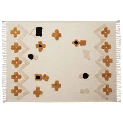 Beliani Plaid ADONI - Beige Katoen -Bedbekleding schommelt. 761763f1edf74155bbbce3be542afe9d