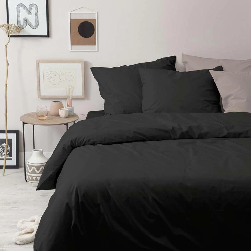 Cinderella Dekbedovertrek Weekend - Zwart - 260x200/220 Cm 2 Cinderella Dekbedovertrek Weekend - Zwart - 260x200/220 Cm - Afbeelding 2