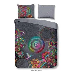 Hip Dekbedovertrek Flanel Iniga - Grijs - 200x200/220 Cm