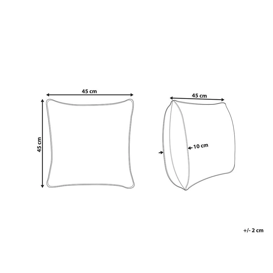 Beliani Sierkussen BERGENIA - Natuurlijk Jute, Katoen 3 Beliani Sierkussen BERGENIA - Natuurlijk Jute, Katoen - Afbeelding 3