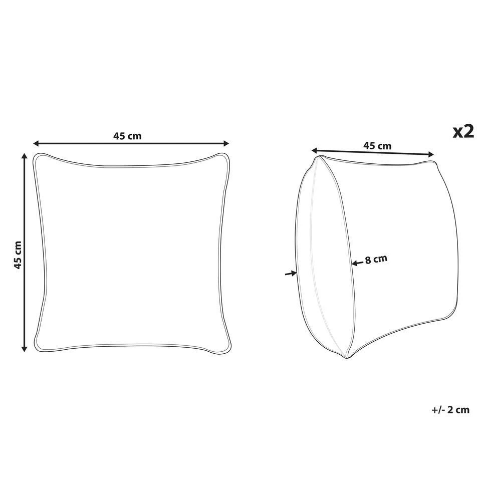 Beliani Sierkussen AEONIUM - Groen Fluweel 3 Beliani Sierkussen AEONIUM - Groen Fluweel - Afbeelding 3