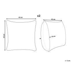 Beliani Sierkussen ZINNIA - Blauw Corduroy -Bedbekleding schommelt. 9528762a3e8143b884c7a49b30a70df9