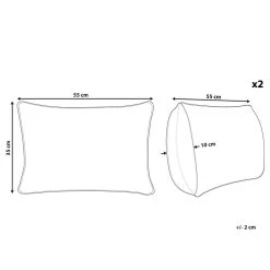 Beliani Sierkussen OCIMUM - Grijs Katoen -Bedbekleding schommelt. 9a7f67569fce43d09d915aed8080d1ae