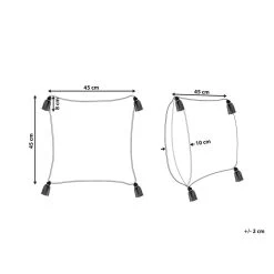 Beliani Sierkussen ARALIA - Beige Katoen 6 Beliani Sierkussen ARALIA - Beige Katoen -Bedbekleding schommelt. a276cc257e7c40db9d4f37b47e6a01ec