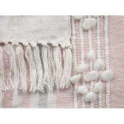 Beliani Plaid KAMAN - Roze Acryl -Bedbekleding schommelt. a43959a3d11b4f97a984648f115faedd