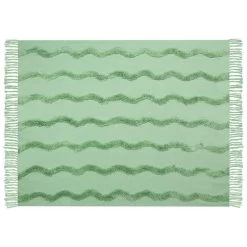 Beliani Plaid KHARI - Groen Katoen -Bedbekleding schommelt. ab1b08d5be3f4cfcae6889df4ed986dd