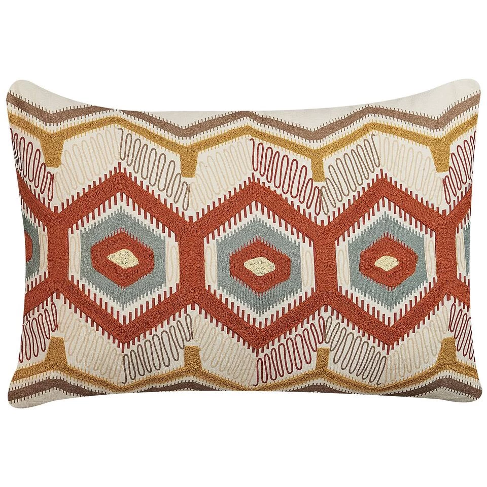 Beliani Sierkussen MAJRA - Multicolor Katoen 4 Beliani Sierkussen MAJRA - Multicolor Katoen - Afbeelding 4