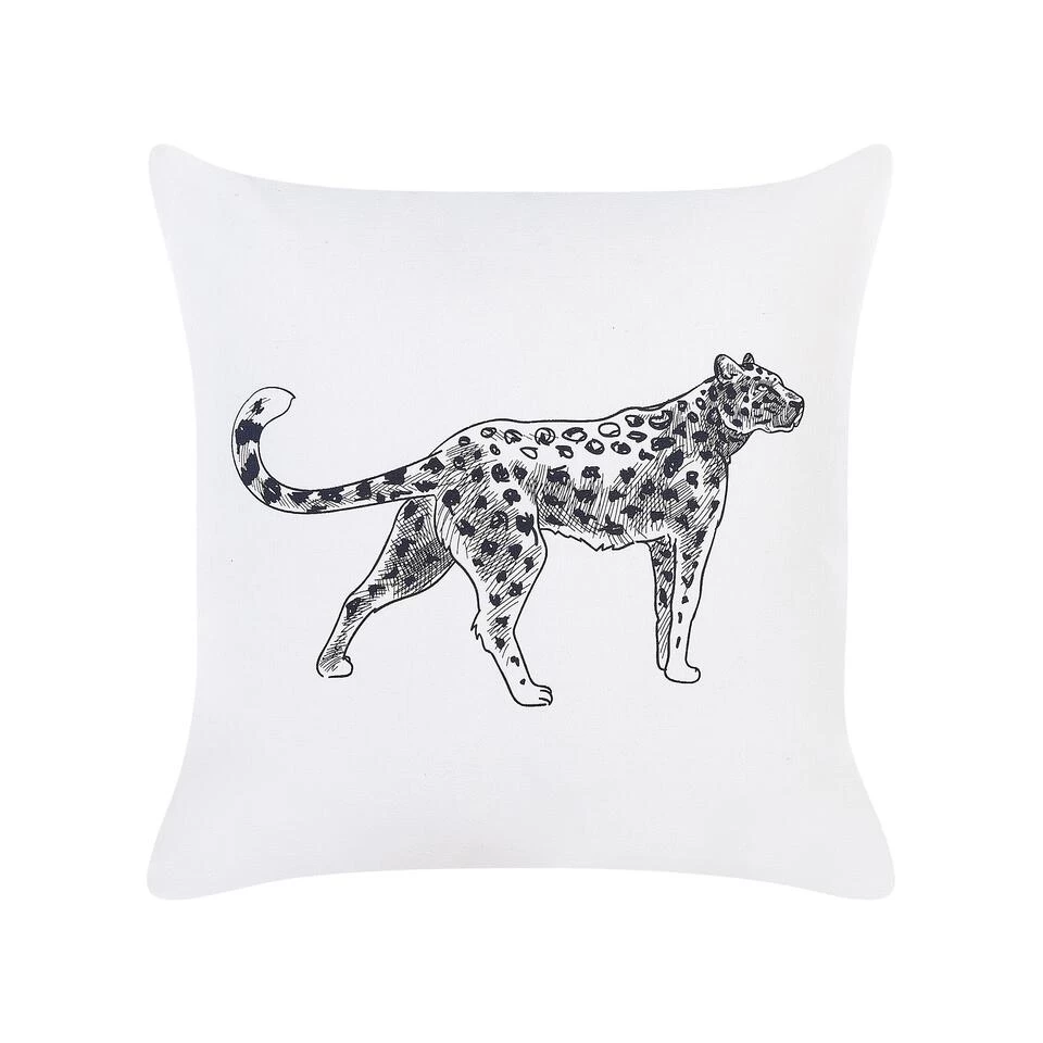 Beliani Sierkussen MARULA - Wit Katoen 4 Beliani Sierkussen MARULA - Wit Katoen - Afbeelding 4