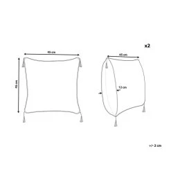 Beliani Sierkussen BLECHNUM - Beige Polyester, Katoen -Bedbekleding schommelt. b390ca845e4943e2848f3641058fa0f3