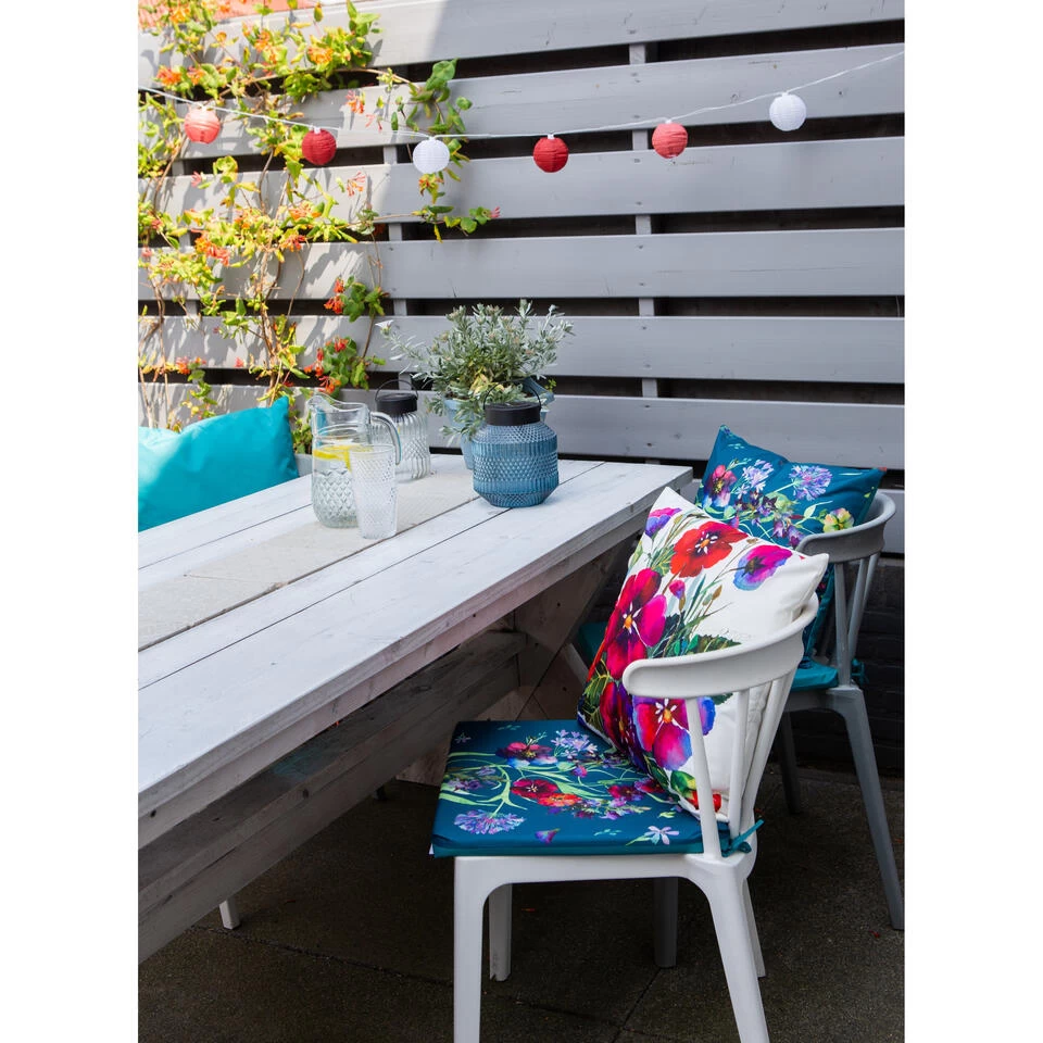 Anna's Collection Bank-sier Kussens - Bloemen Print - 45 X 45 Cm 3 Anna's Collection Bank-sier Kussens - Bloemen Print - 45 X 45 Cm - Afbeelding 3