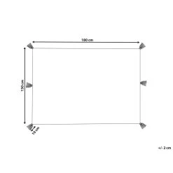 Beliani Plaid MUNGER - Multicolor Katoen -Bedbekleding schommelt. d22672f0186041e188506b48267bd2bf