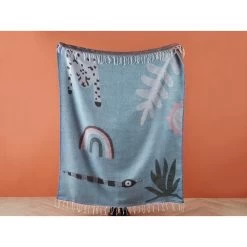 Beliani Plaid LIMGHA - Blauw Acryl, Polyester 7 Beliani Plaid LIMGHA - Blauw Acryl, Polyester -Bedbekleding schommelt. d4382c0dd3e541648915a665e04a2cdf