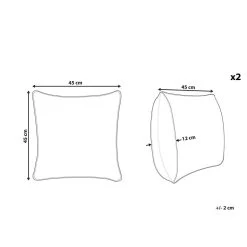 Beliani Sierkussen CUCURBITA - Beige Fluweel -Bedbekleding schommelt. d4631e1470c6486bbd955ffaf8d45921 2