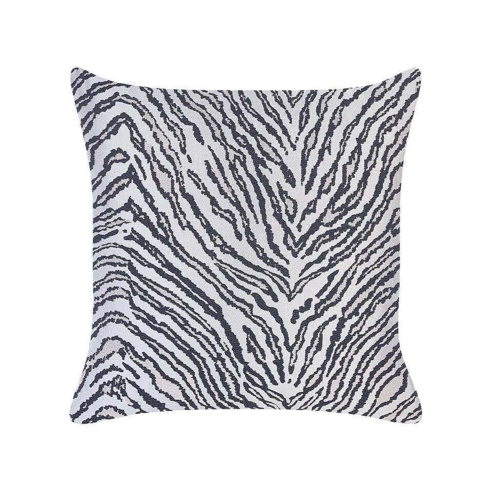 Beliani Sierkussen MANETTI - Zwart Polyester 4 Beliani Sierkussen MANETTI - Zwart Polyester - Afbeelding 4