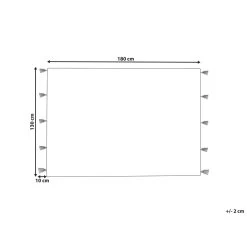 Beliani Plaid NANDYAL - Beige Katoen -Bedbekleding schommelt. db08b91047fd4e419620ccd2853f50f8