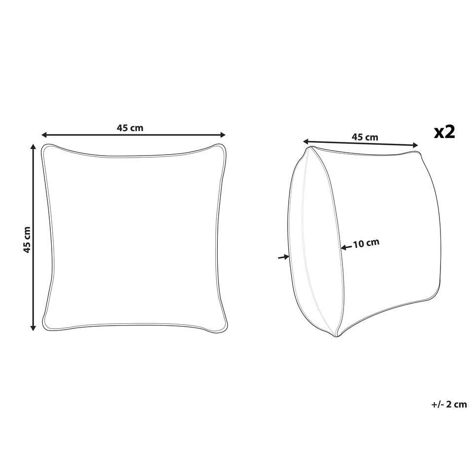 Beliani Sierkussen BREVIFOLIA - Multicolor Katoen 3 Beliani Sierkussen BREVIFOLIA - Multicolor Katoen - Afbeelding 3