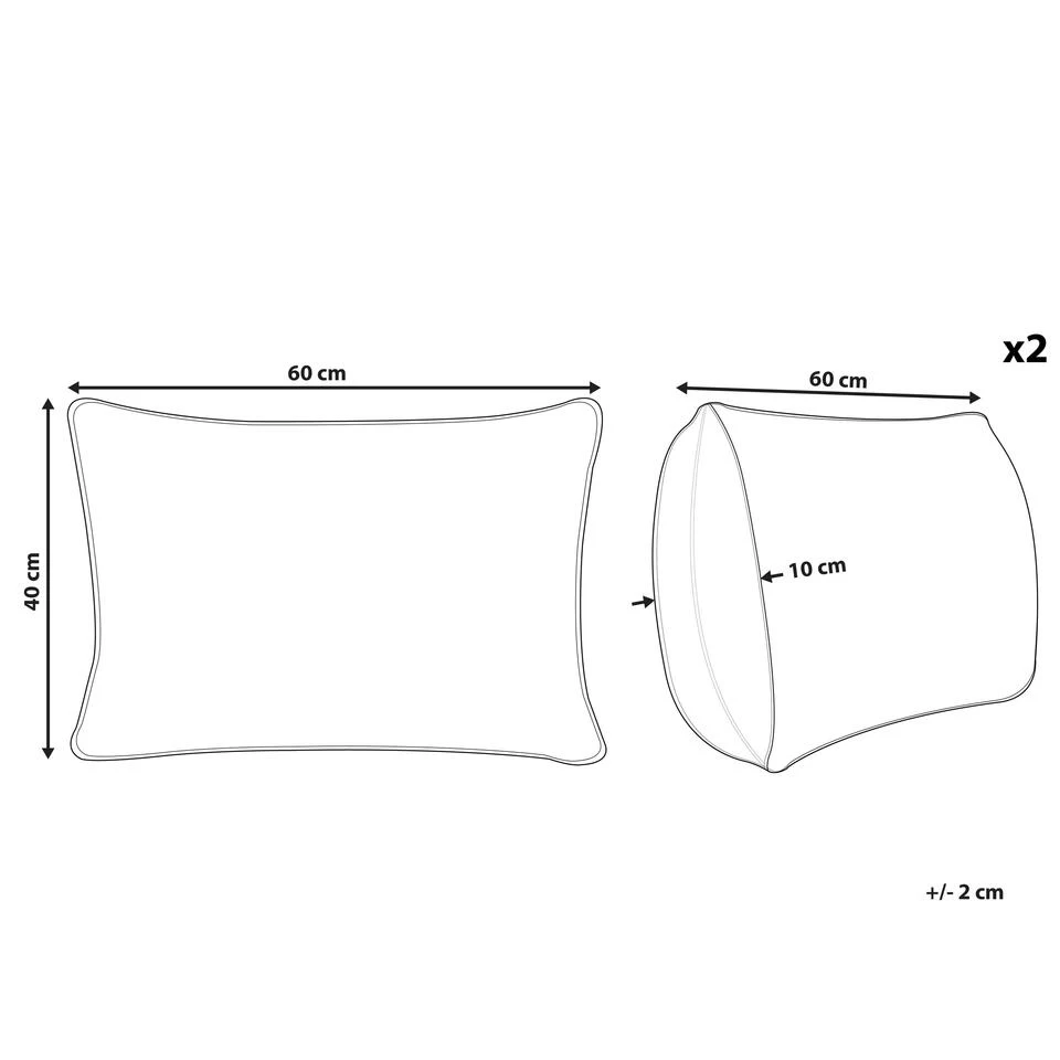 Beliani Sierkussen MAJRA - Multicolor Katoen 3 Beliani Sierkussen MAJRA - Multicolor Katoen - Afbeelding 3