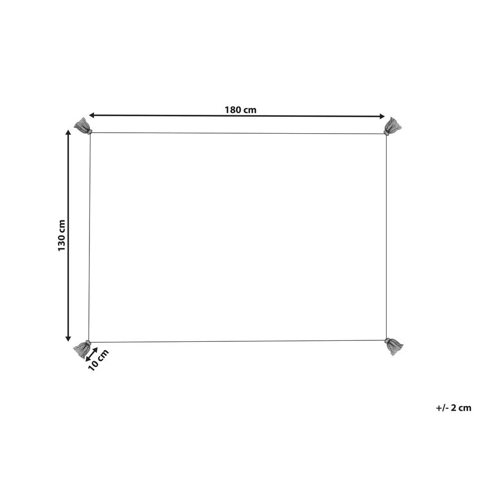 Beliani Plaid SHIMLA - Oranje Katoen 3 Beliani Plaid SHIMLA - Oranje Katoen - Afbeelding 3